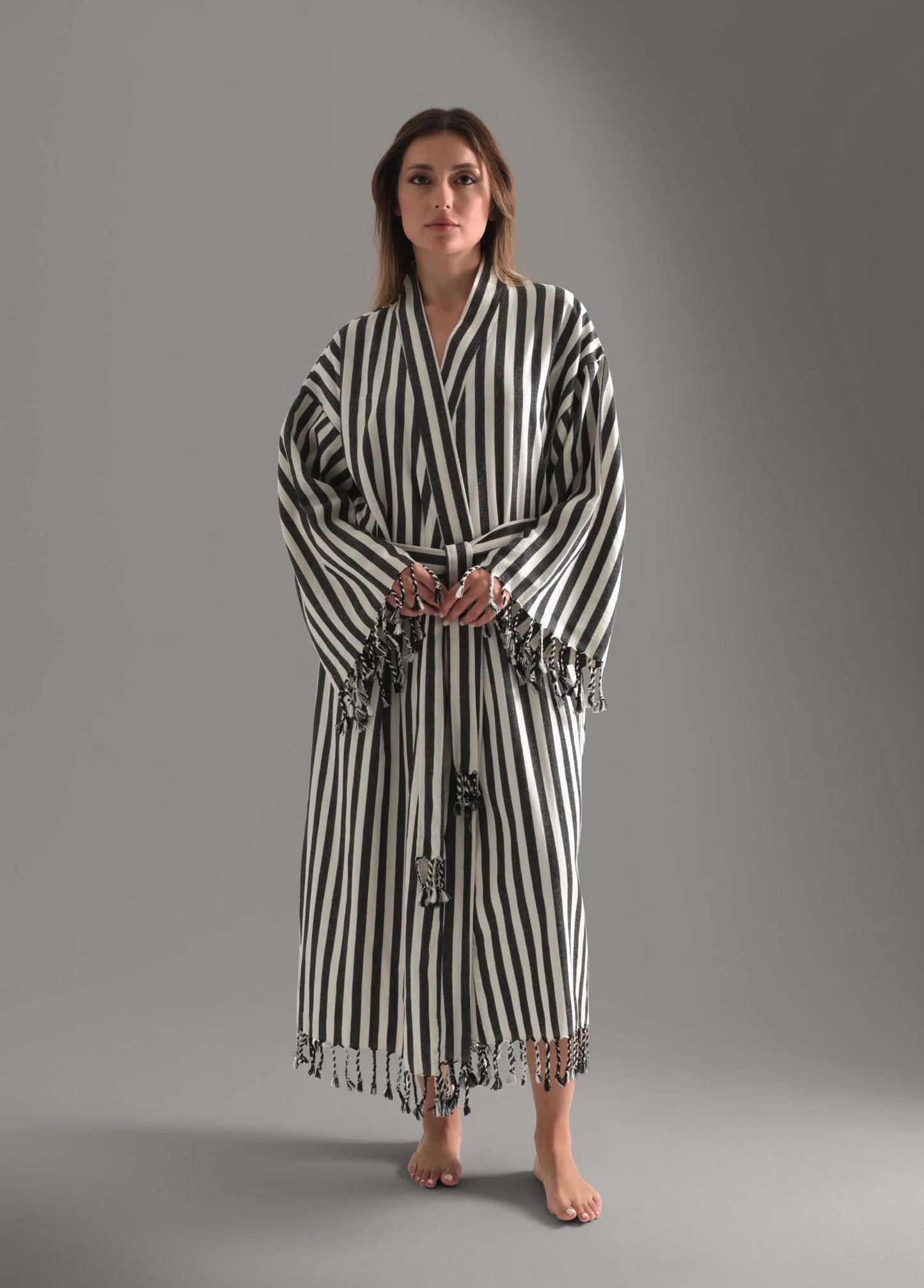 Datca Striped Kimono, Beach Wear, Kaftan