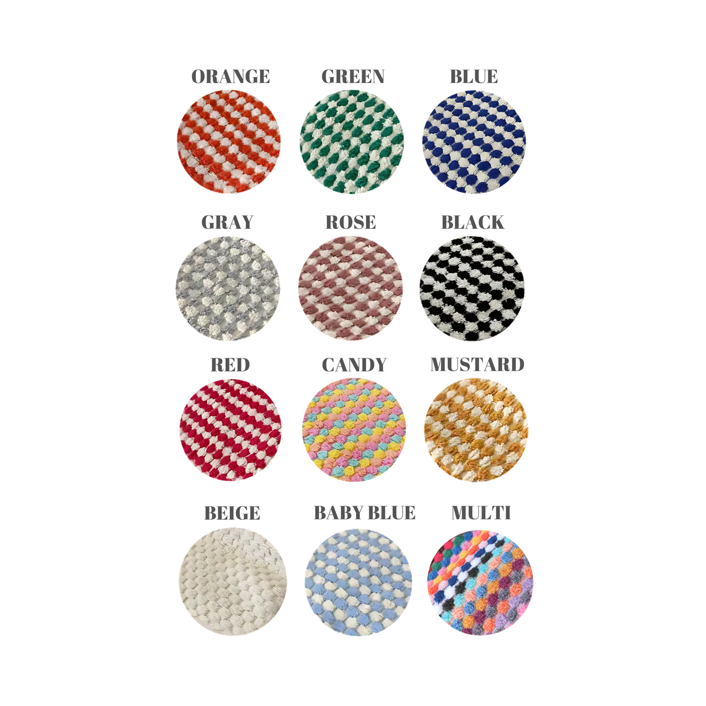 Pompom Turkish Towel Handloomed, Hand size & Bathroom size