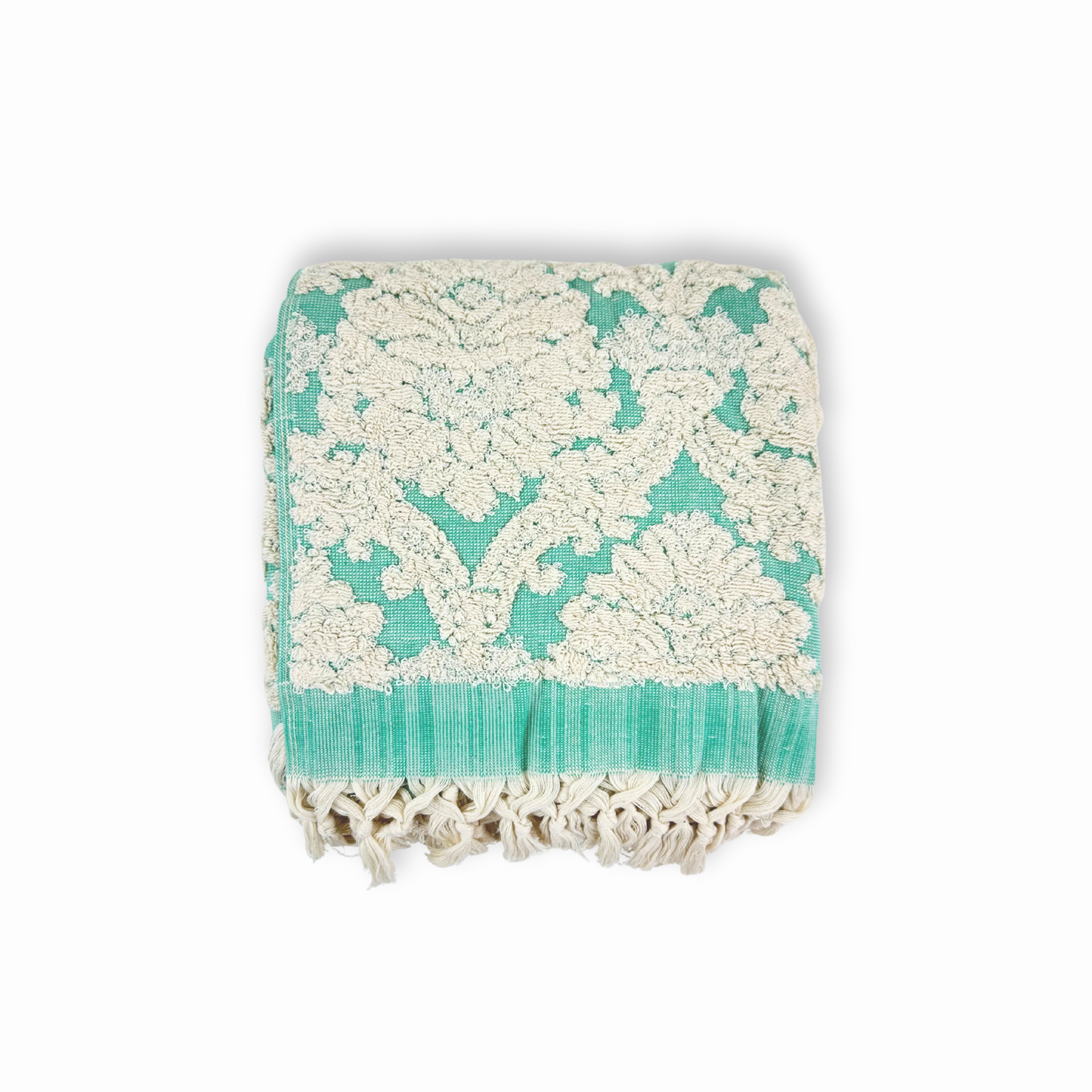 Serviette de bain turque faite à la main, serviette de bain en jacquard damassé, 100 %