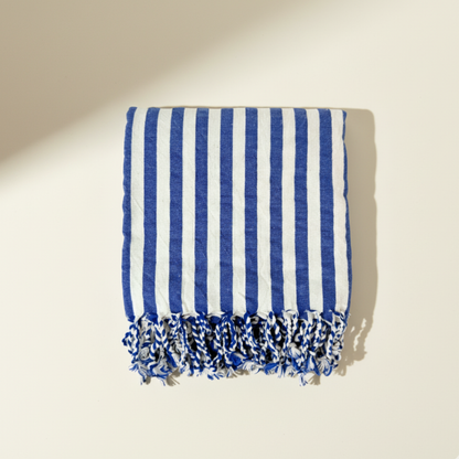 Serviette turque à rayures Datca, serviette de hammam Peshtemal