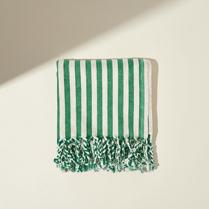 Serviette turque à rayures Datca, serviette de hammam Peshtemal