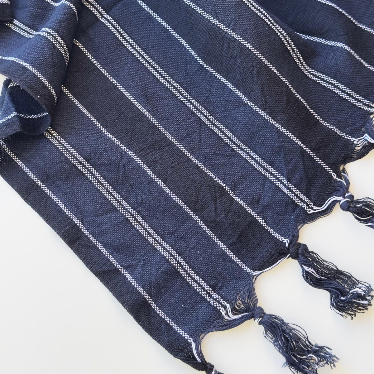 Dark Blue Striped Beach towel, HATAY Series-11