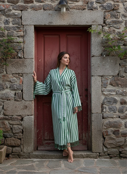 Datca Striped Kimono, Beach Wear, Kaftan