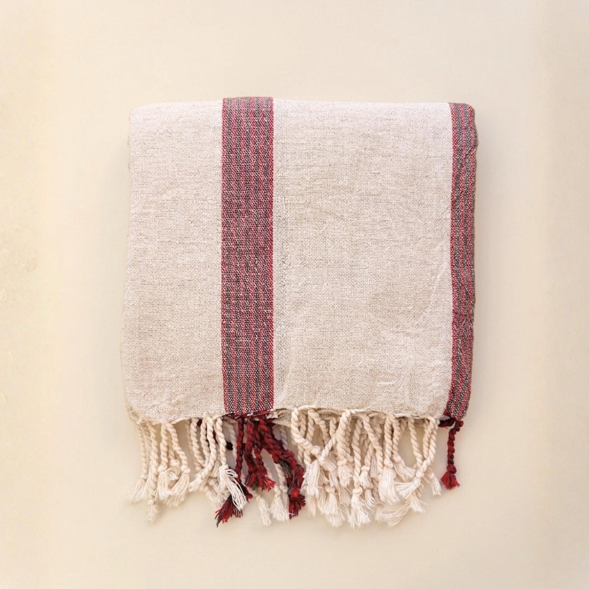 Red Striped Beach Towel, HATAY Series-03