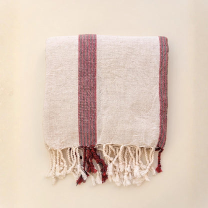 Red Striped Beach Towel, HATAY Series-03